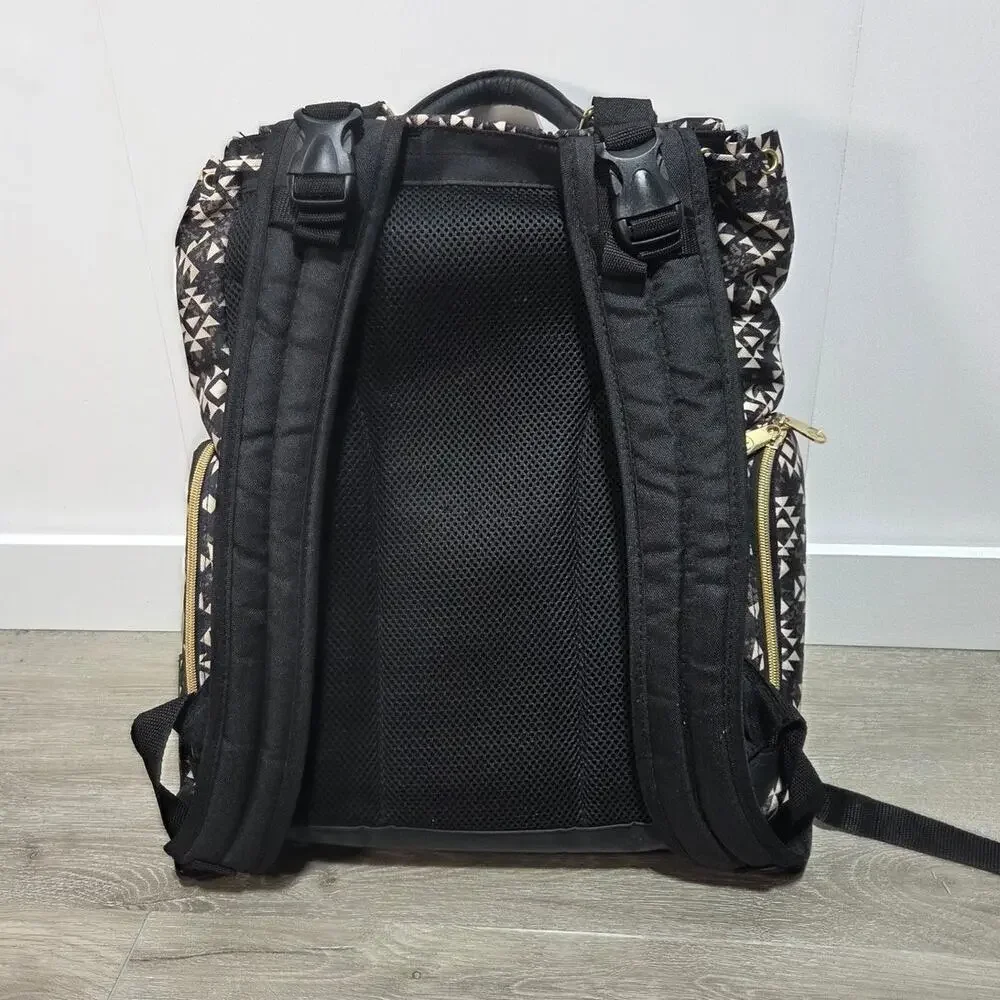 Fisher-Price Shilon Southwest Black & White 3 Piece Diaper Bag Backpack - Picture 2 of 12